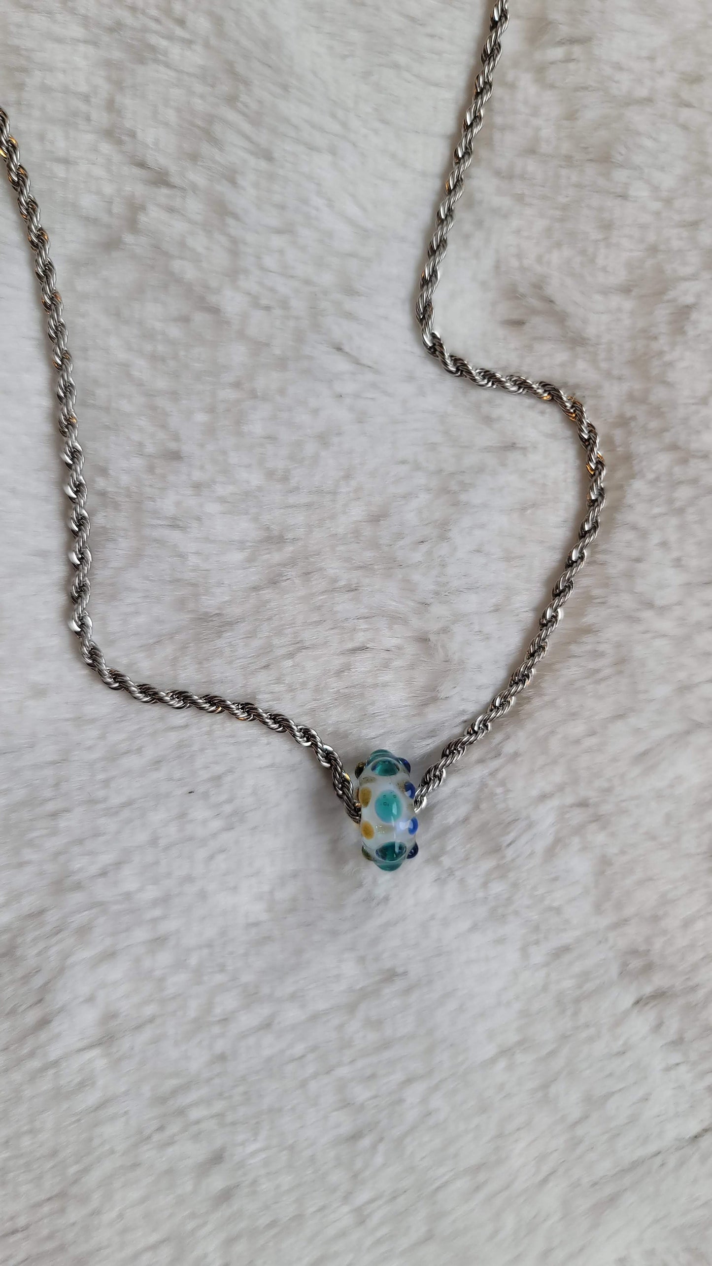 Celestial Dawn Necklace Tathara Beaded Necklace Close Up.