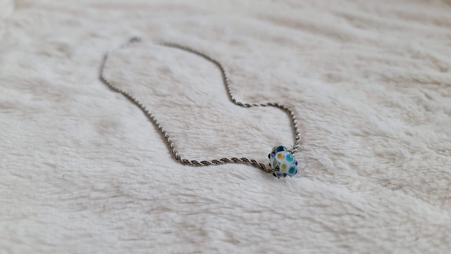 Celestial Dawn Necklace Tathara Beaded Necklace Diagonal Photo.