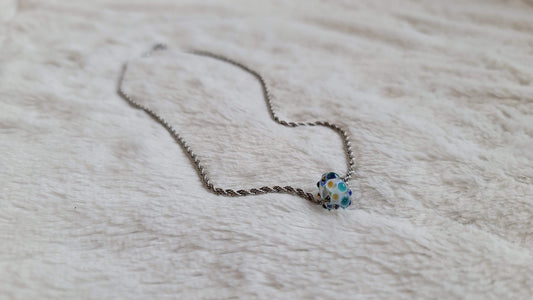 Celestial Dawn Necklace  Tathara Beaded Necklace Diagonal Photo.