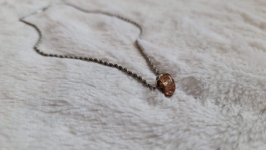 Golden Bubbles Necklace  Tathara Beaded Necklace Diagonal Photo.