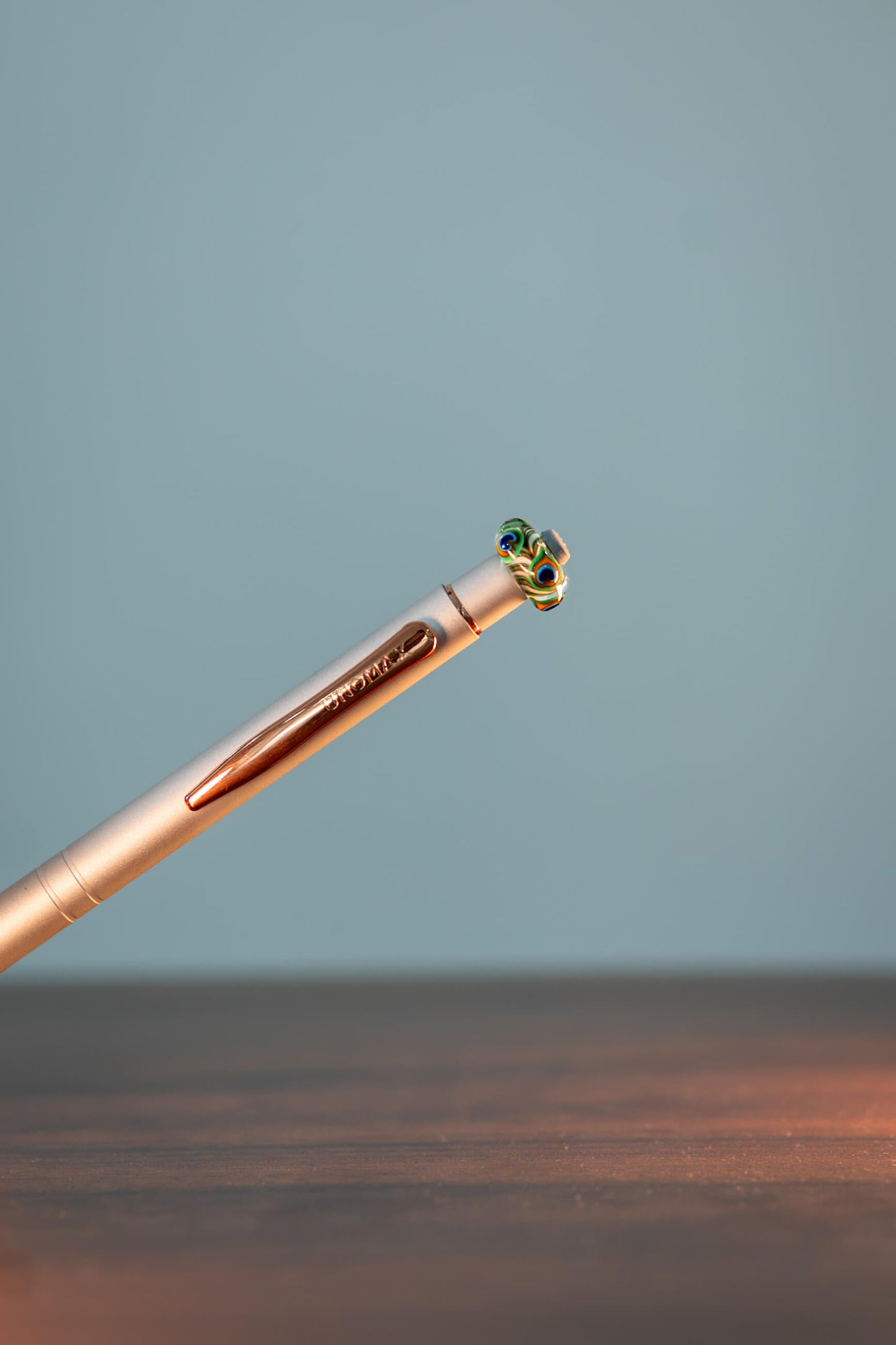 Tathara Unomax Beaded Pen. Indian Peacock Pen.