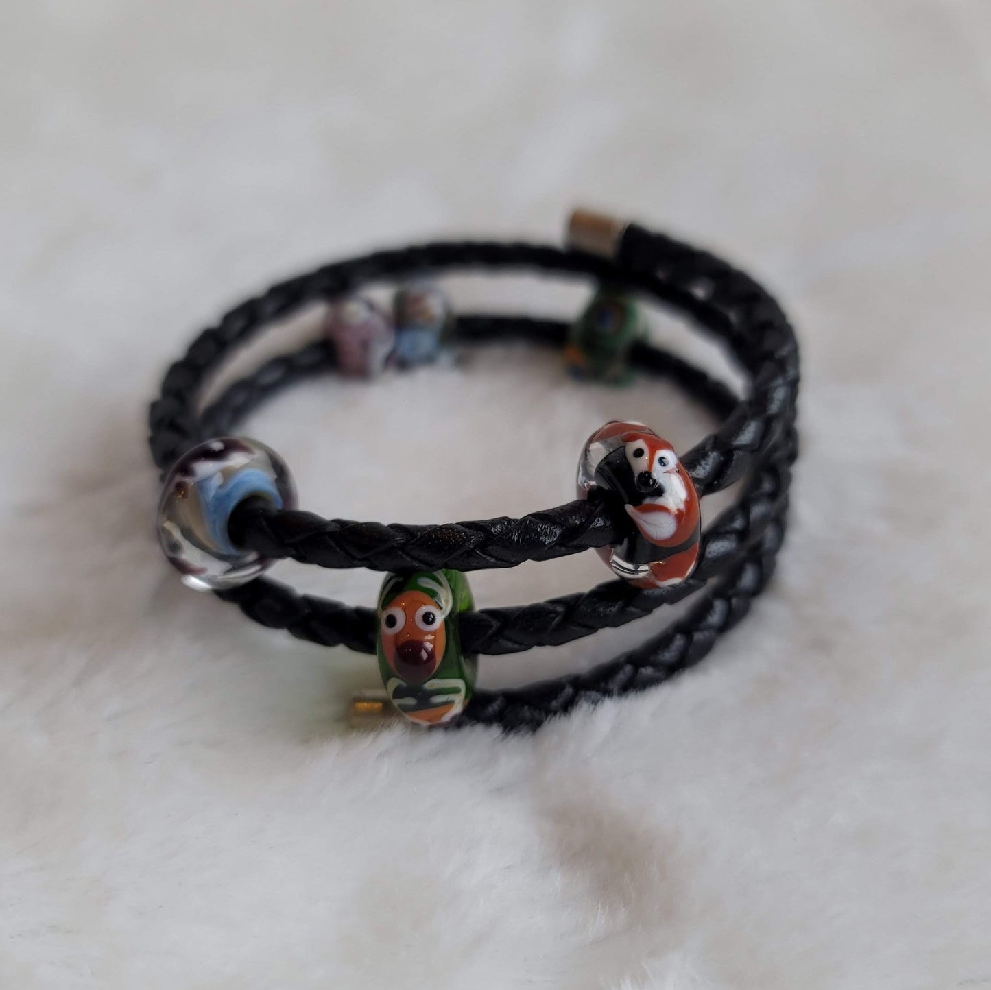 Wildlife Wanderer Leather Bracelet Tathara Beaded Leather Bracelet 1.