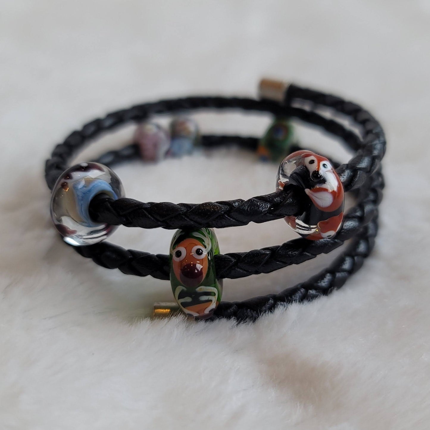 Wildlife Wanderer Leather Bracelet Tathara Beaded Leather Bracelet 3.