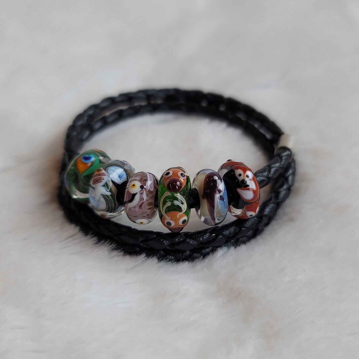 Wildlife Wanderer Leather Bracelet Tathara Beaded Leather Bracelet 4.