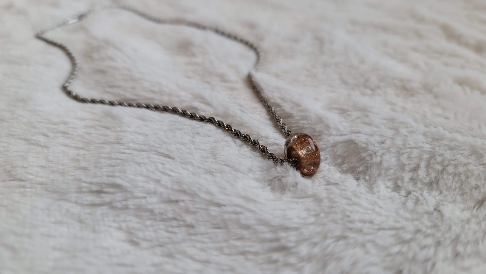 Golden Bubbles Necklace  Tathara Beaded Necklace Diagonal Photo.
