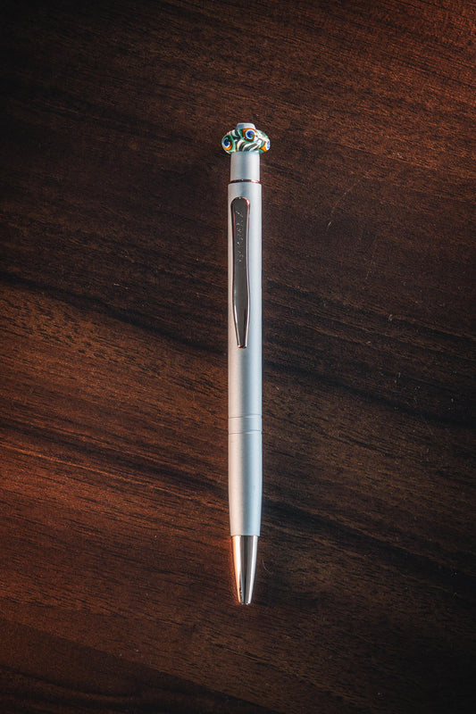 Tathara Unomax Beaded Pen. Indian Peacock Pen.